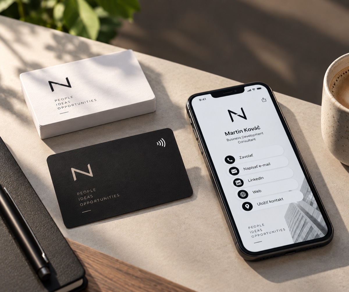 Firemná NFC karta a digitálny profil v brandingu klienta